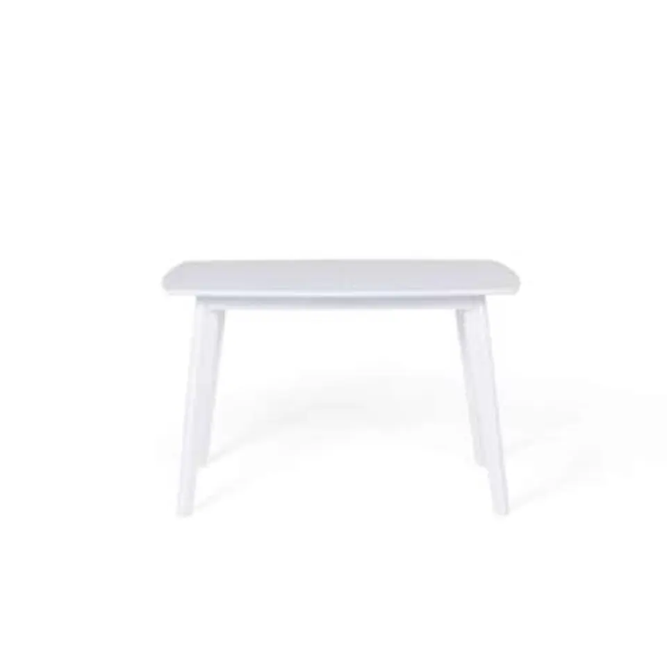 SANFORD - Uitschuifbare eettafel - Wit - 80 x 120/160 cm - MDF