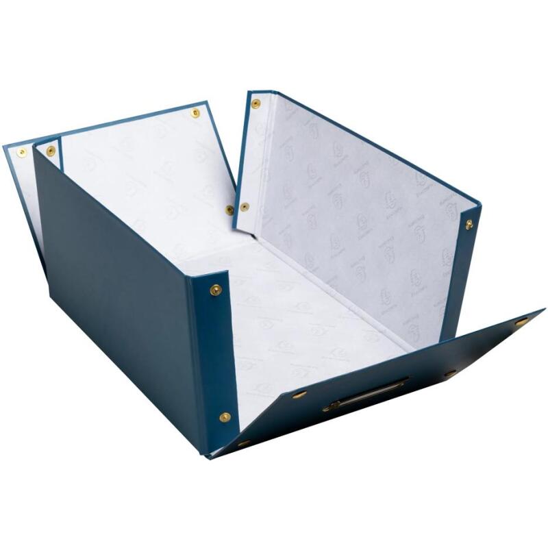 Boîte de rangement à plat carton 27x36x19cm Néo Déco - Bleu de France