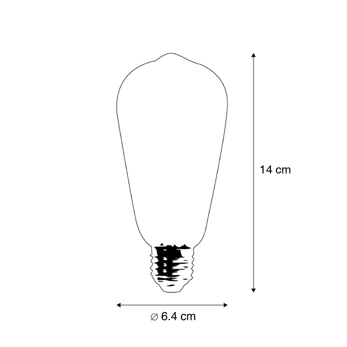Smart E27 LED lamp ST64 4,5W 470 lm 1800-4000K