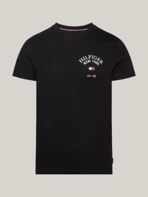 Camiseta Varsity com Logo Arqueado e Corte Slim