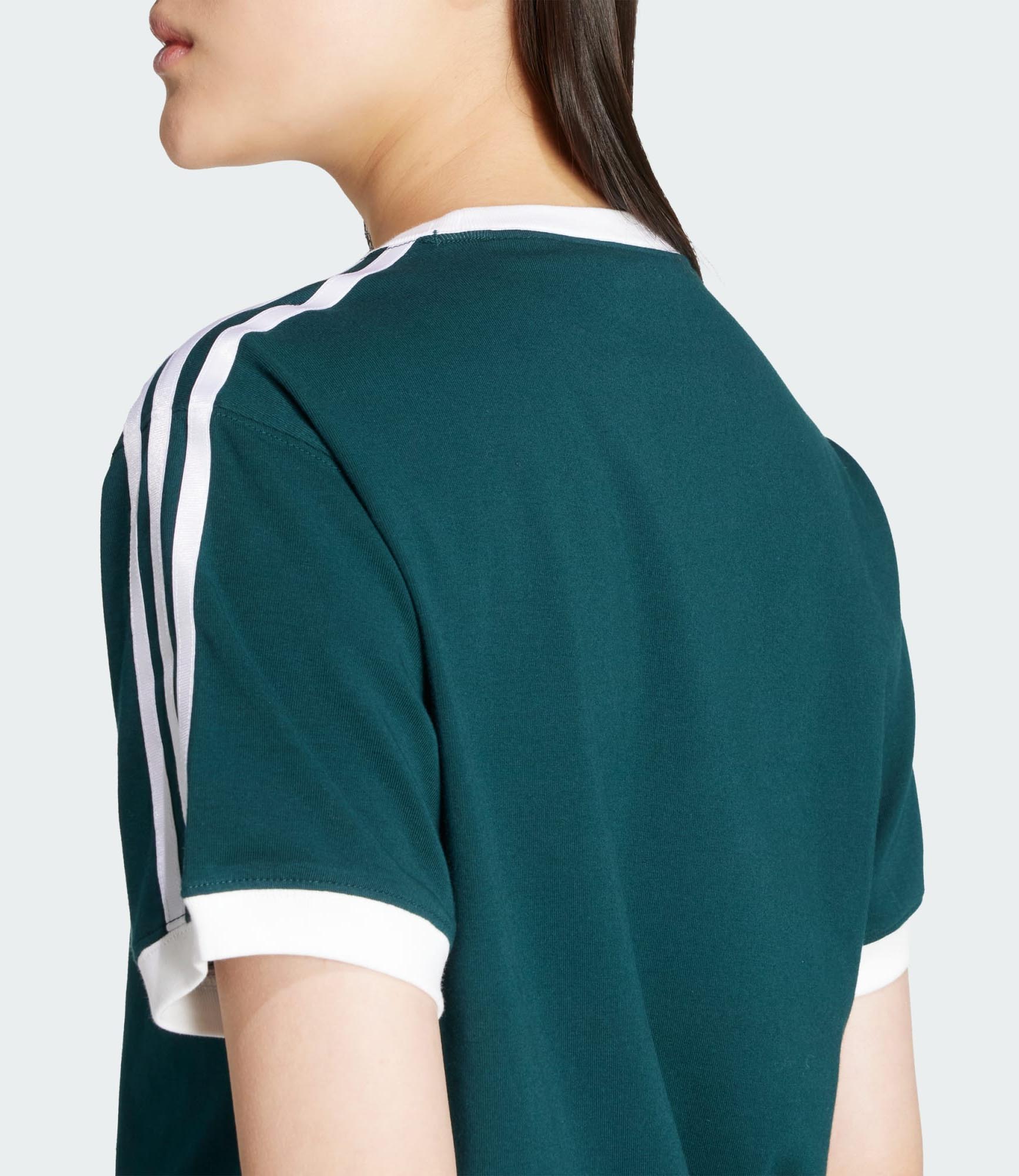 3-Stripes Tee Dame Aurora Ivy/White