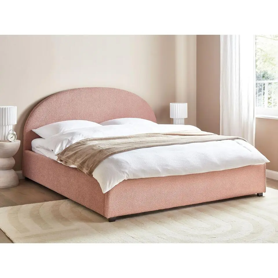 VAUCLUSE - Tweepersoonsbed - Pastelroze - 180 x 200 cm - Polyester