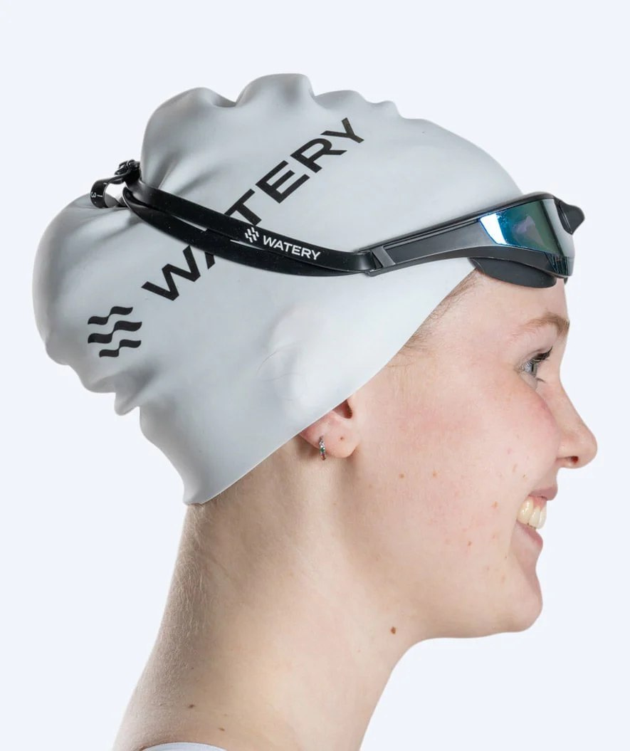 Watery svømmebriller - Instinct Elite Mirror - Sort/blå