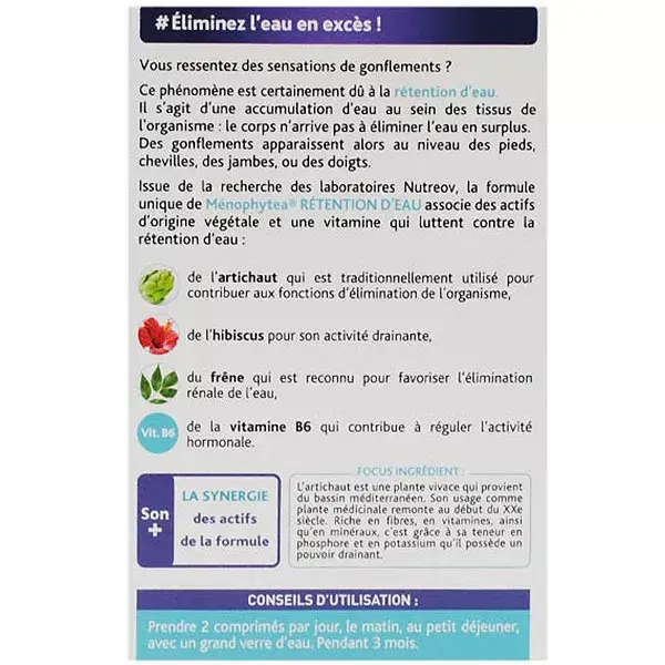 Nutreov Physcience Menophytea Silhouette Retenção de Água 30 comprimidos