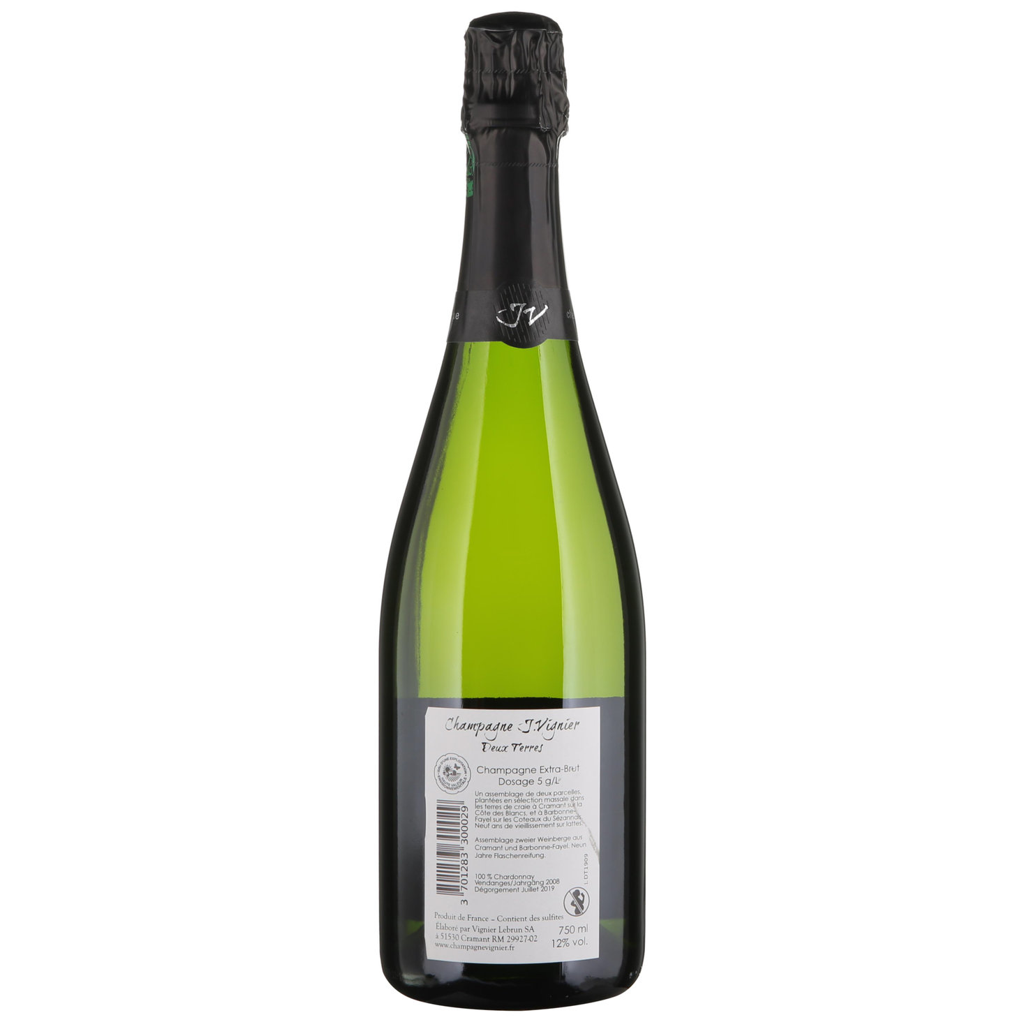 Champagne AOC Deux Terres blanc de blancs -75cl