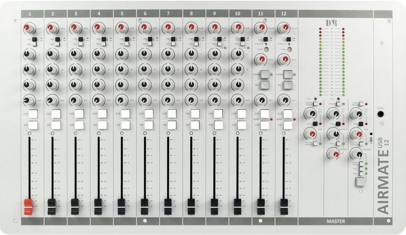 D&R Airmate-12 - USB Broadcast Mengpaneel - 12 Kanalen - 2x Telco