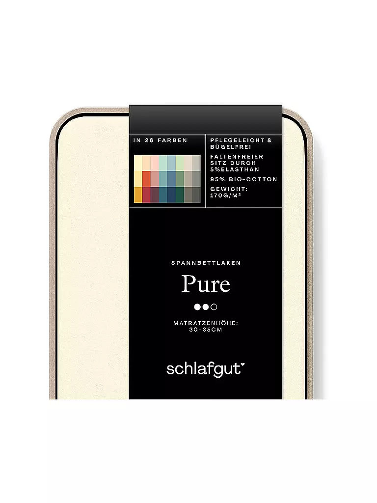 SCHLAFGUT Jersey Spannleintuch PURE 90x200cm Yellow Light S gelb