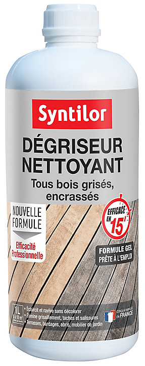 Dégriseur nettoyant extérieur tous bois grisés, encrassés Syntilor 1L