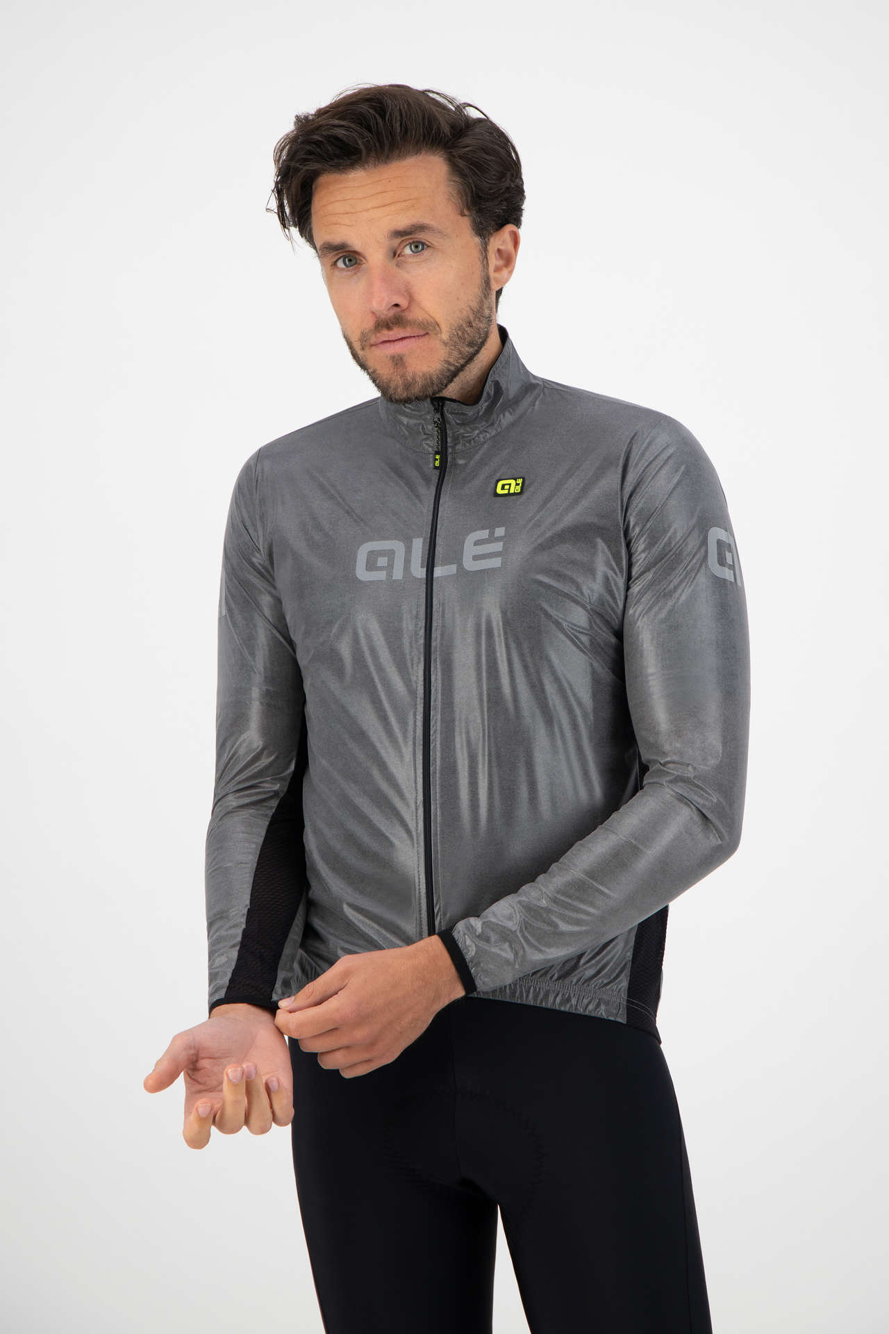 Ale Klimatik Guscio Reflective Fietsjack Grijs/Zwart Heren
