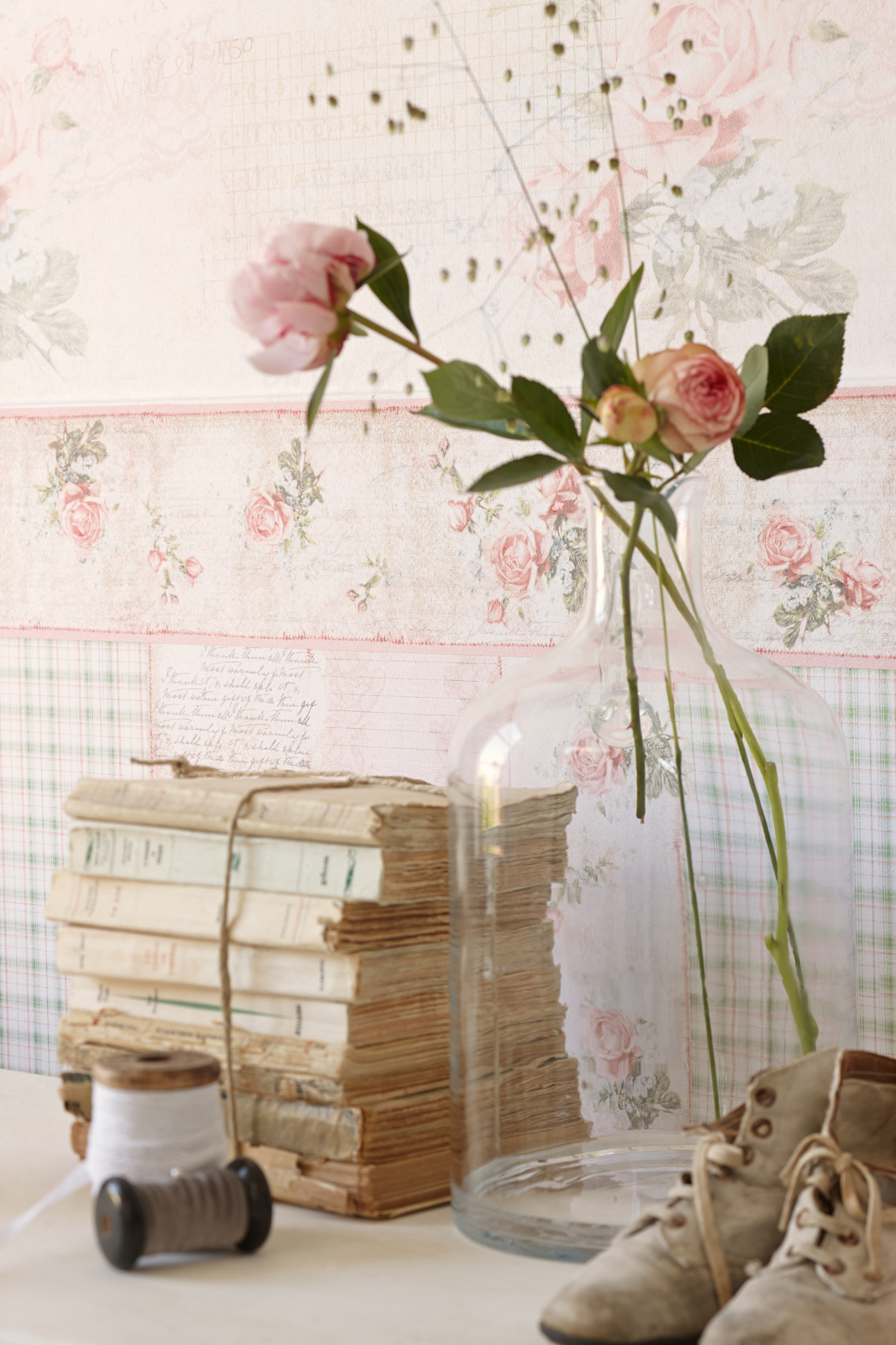 Papier-Borte DJOOZ - rosa-beige - 5 Meter