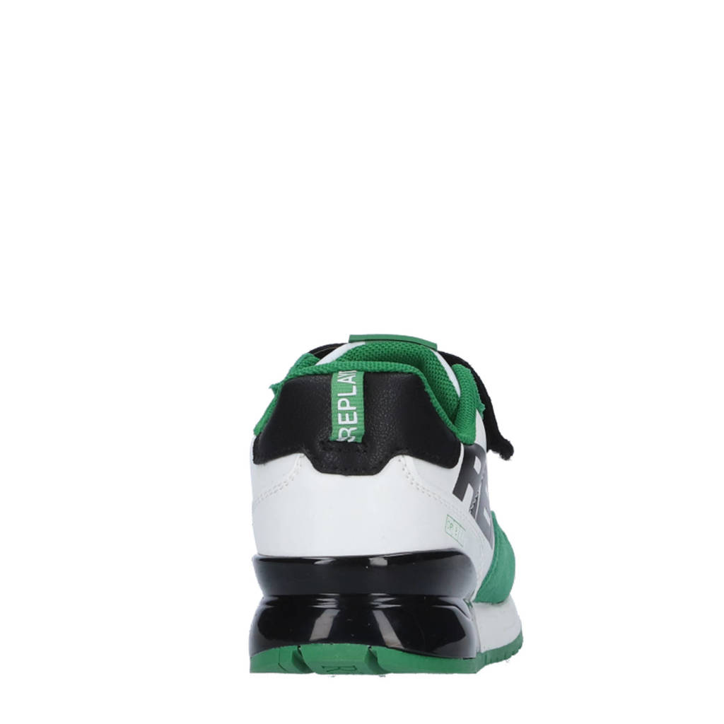 REPLAY Shoot Jr suède sneakers groen/wit