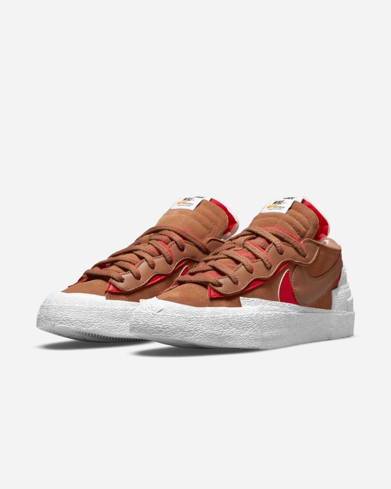 Chaussures Nike X Sacai Blazer Low Marron pour homme