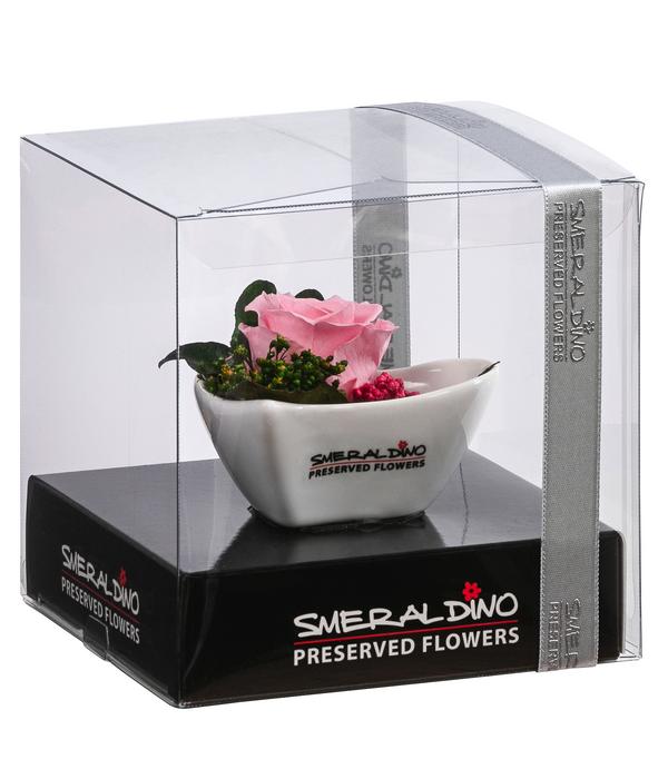 Dehner Herzschale mit Longlife-Rose Aneta,
