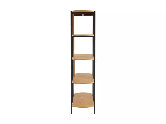 Etagère BRODIE avec finition chêne et pieds métal noirs - 120x35cm - Bois