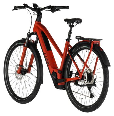 Vélo de Ville Électrique Cube Kathmandu Hybrid EXC 750 Trapeze Shimano Deore 12V 750 Wh 700 mm Rouge