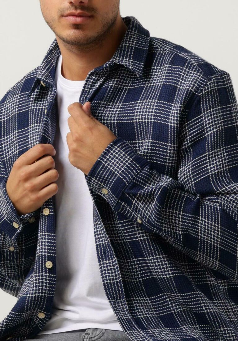 FOR\u00C9T blauwe for&eacute;t overshirt arctic check shirt