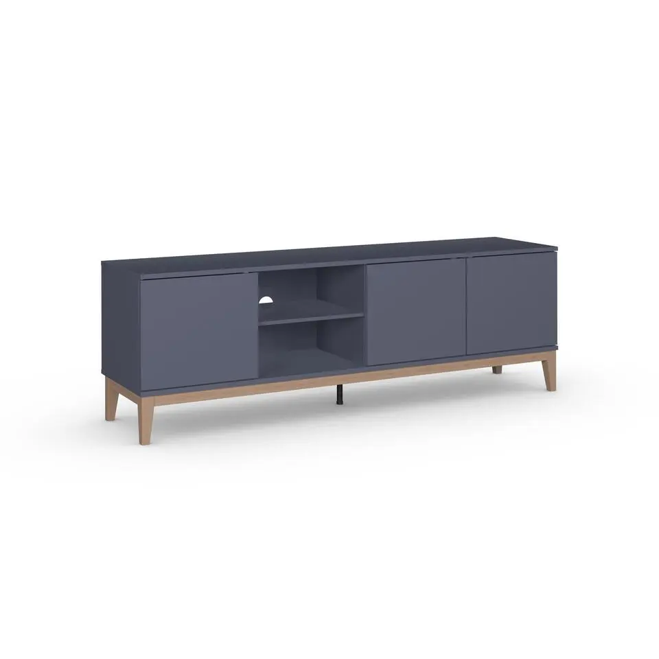 Pelle - TV-meubel met 3 deuren grijs