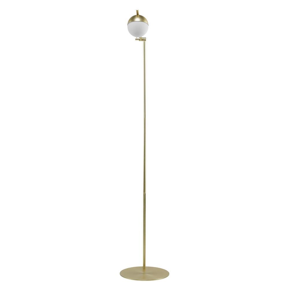 Contina vloerlamp in messing en gebroken wit G9