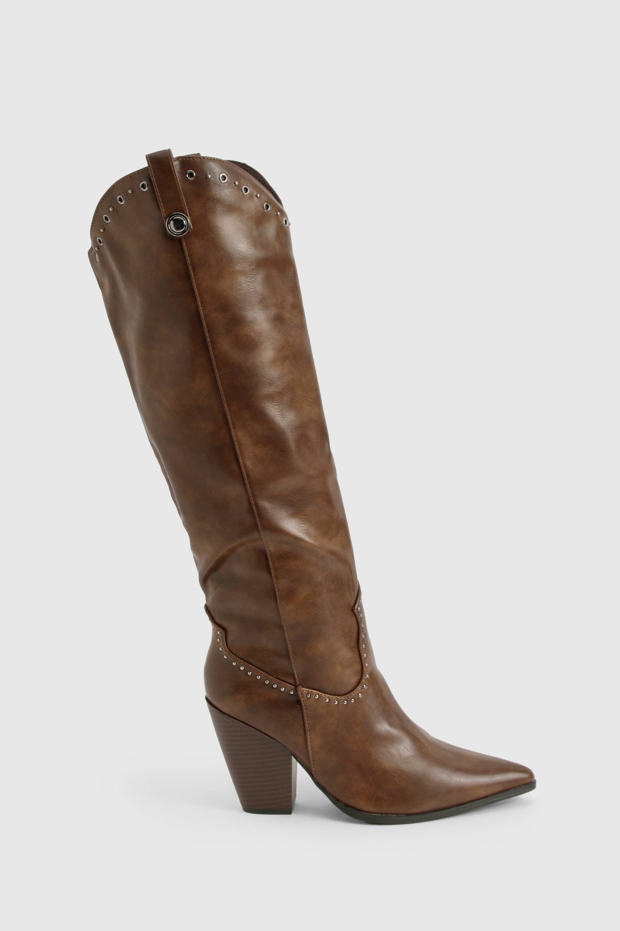boohoo Western Bottes à détails cloutés