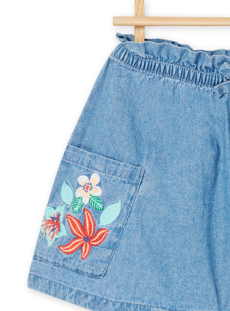 Short fluide bleu clair