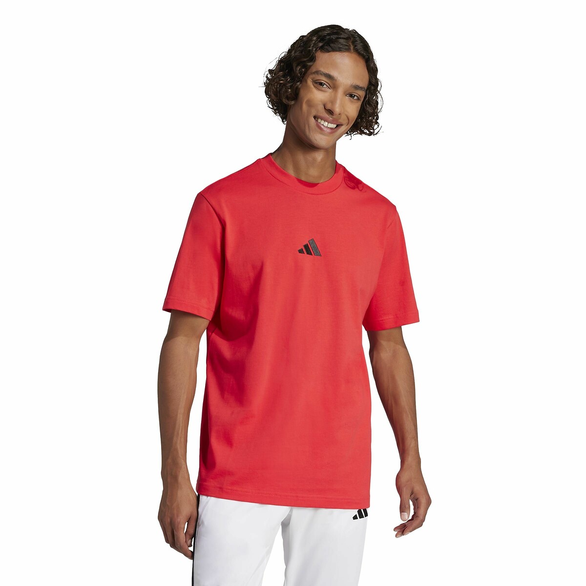 ADIDAS ROUPAS ESPORTIVAS<br>Camiseta de manga curta Essentiel com logo pequeno