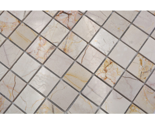 Natuursteenmozaïek MOS 32/2807 beige/goud 30,5x30,5 cm