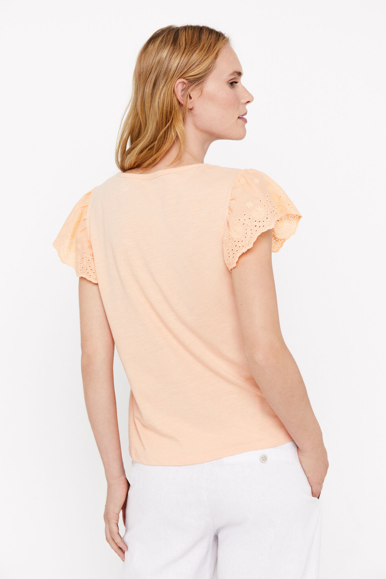 Camiseta de mangas combinadas - Laranja
