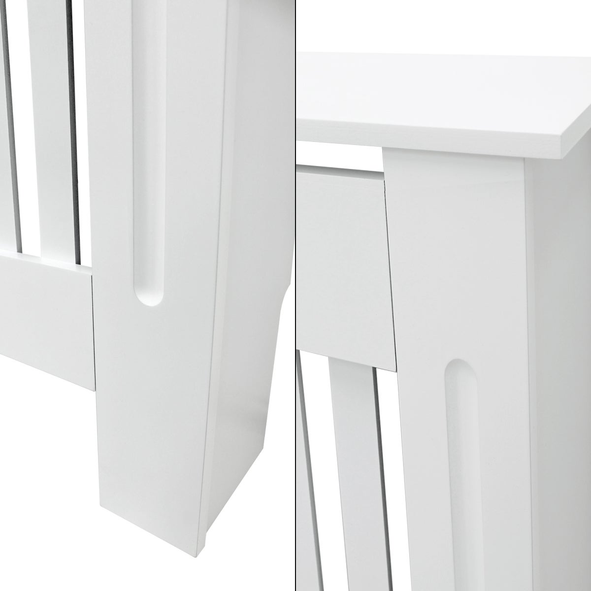 ECD Germany radiatorbekleding, landelijke stijl, 78x19x82 cm, wit gelakt MDF, voor slaapkamer en woonkamer - radiatorbekleding, radiatorbekleding, verwarmingsbekleding, radiatorbekleding