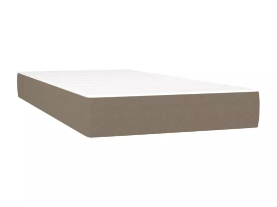 Sommier tapissier avec matelas et LED Taupe 90x190 cm Tissu