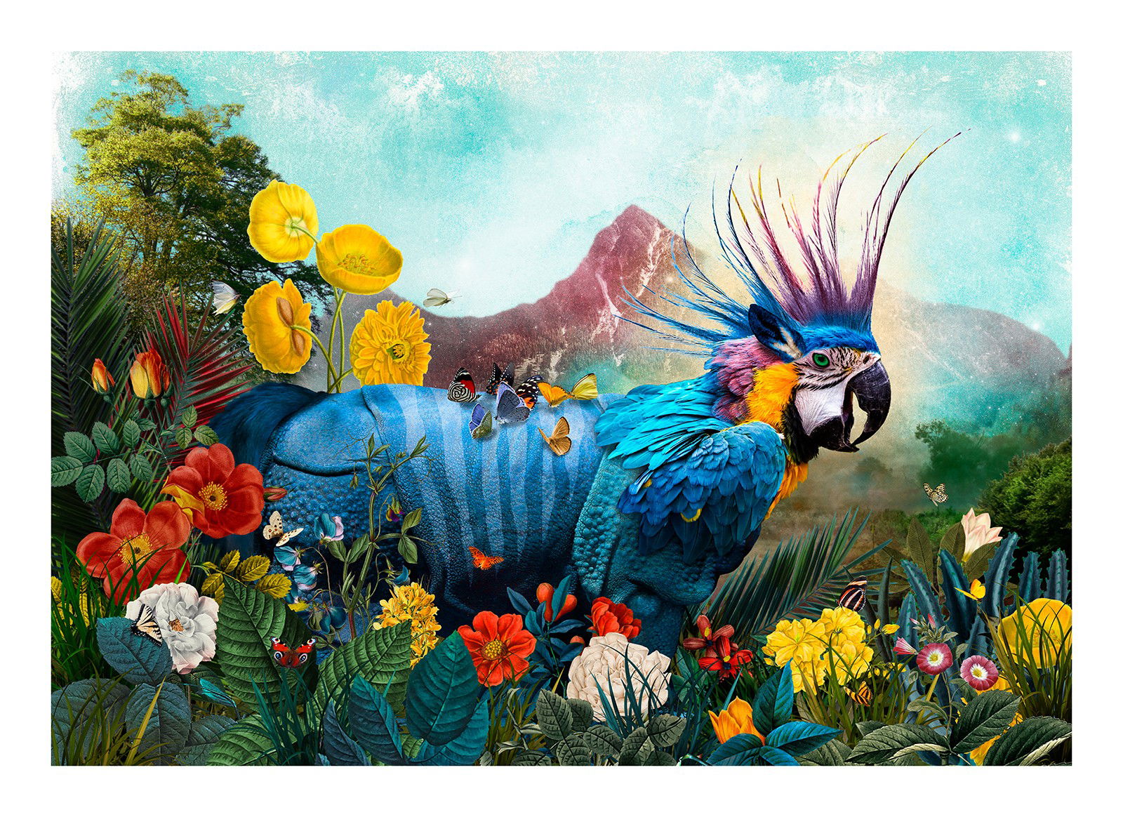 Psittaciformes Perissodactyla Paradeisos by Andre Sanchez - Open Edition.