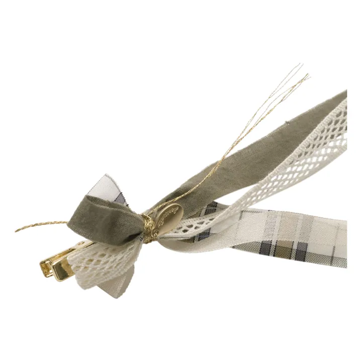 Louisiella Barrette Colette Dentelle | Vert kaki
