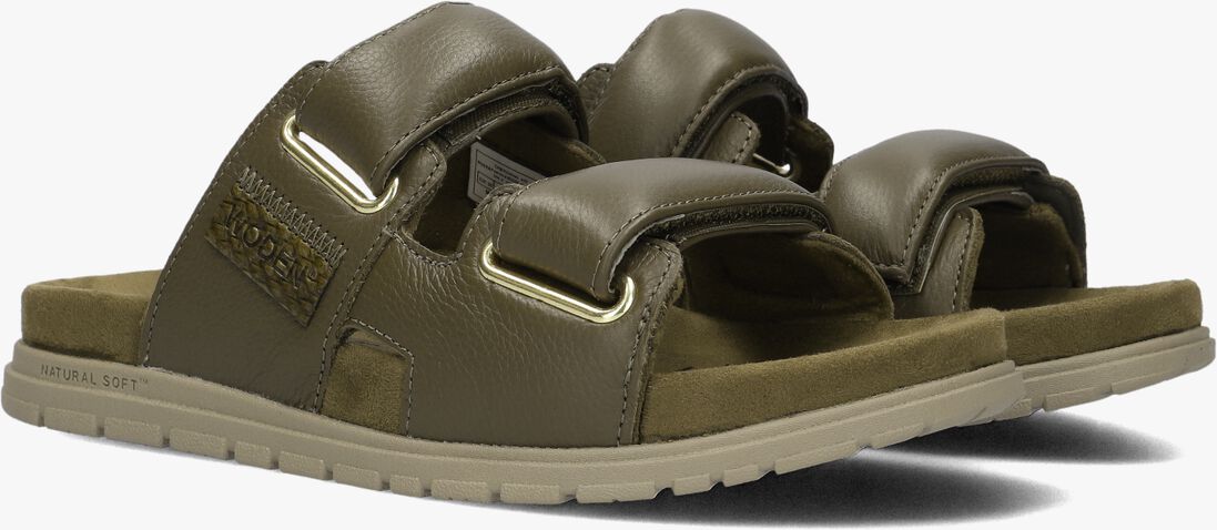 WODEN groene woden slippers lisa