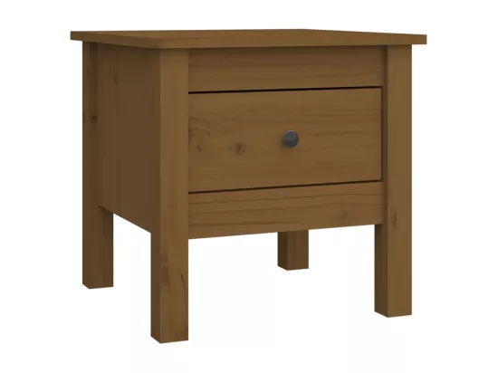 Table d'appoint Marron miel 40x40x39 cm Bois massif de pin