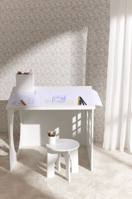 Alice & Fox  Hus Tegnebord med Skammel, Hvit