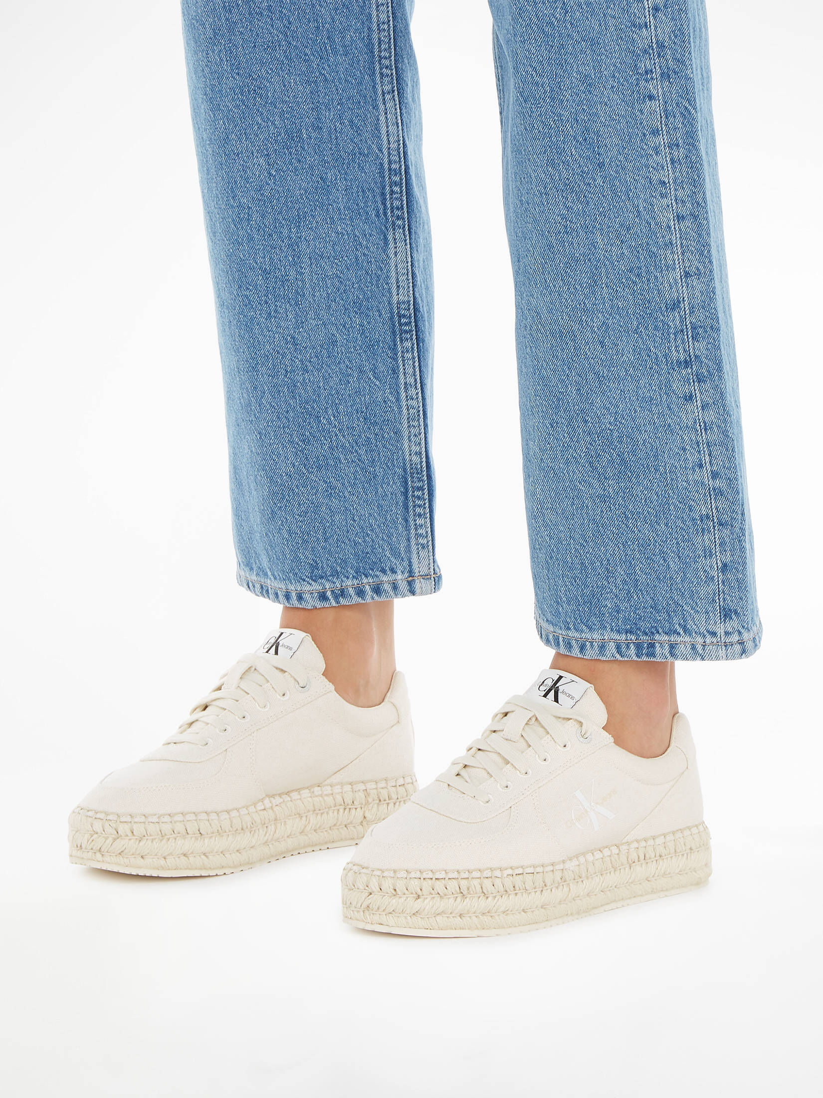 CALVIN KLEIN JEANS| Damen Espadrilles Sneaker mit Plateau