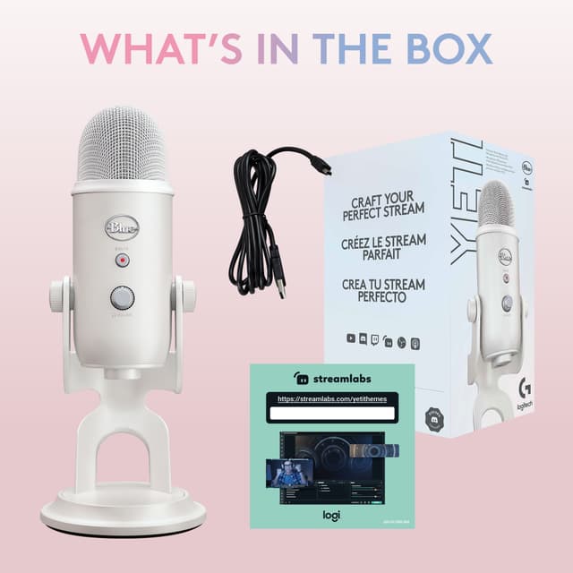 Blue Microphones Yeti USB mikrofon (White Mist)