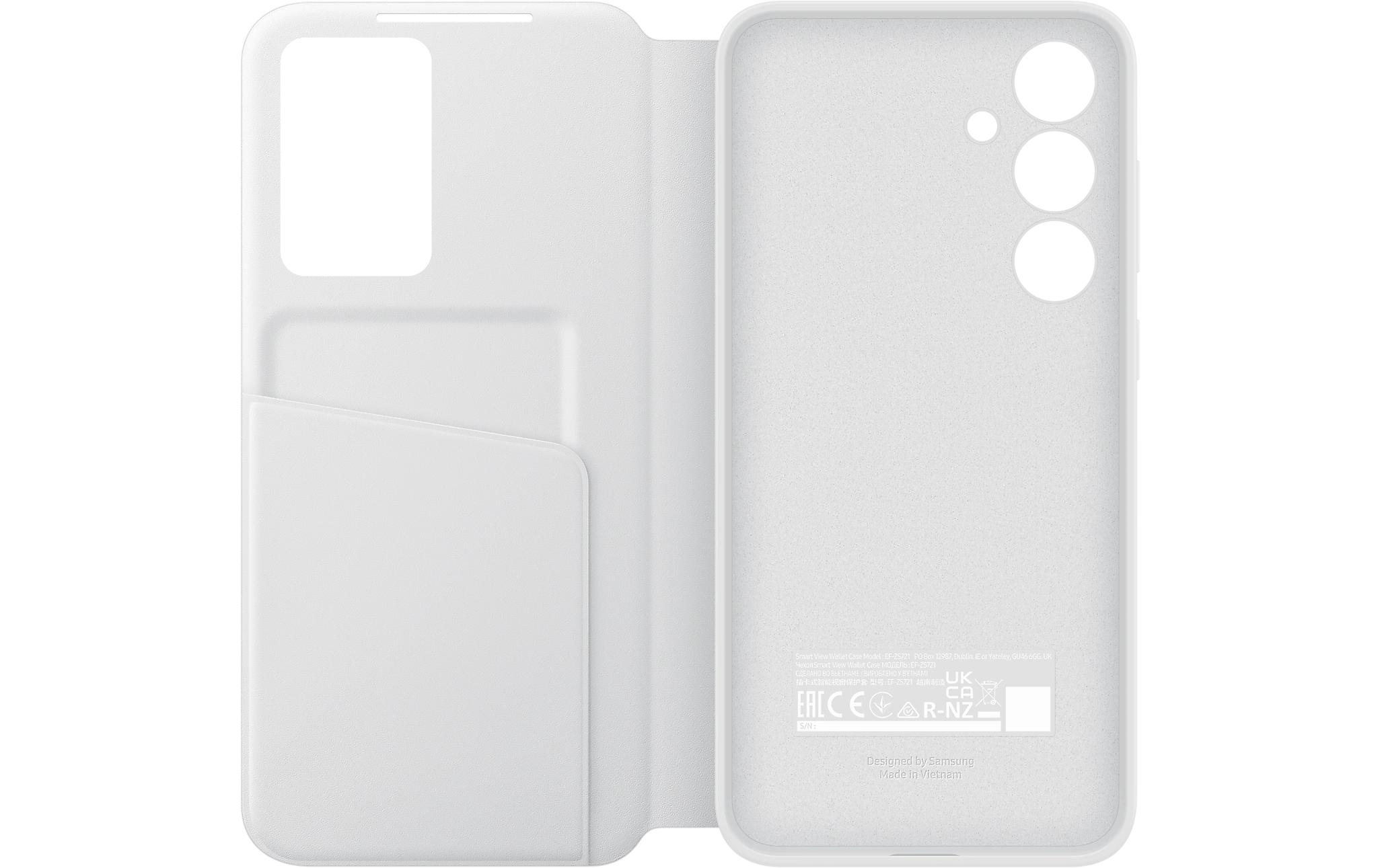 Back Cover Smart View Wallet Galaxy S24 FE WeissSchutzhülle für das Samsung Galaxy S24 FE