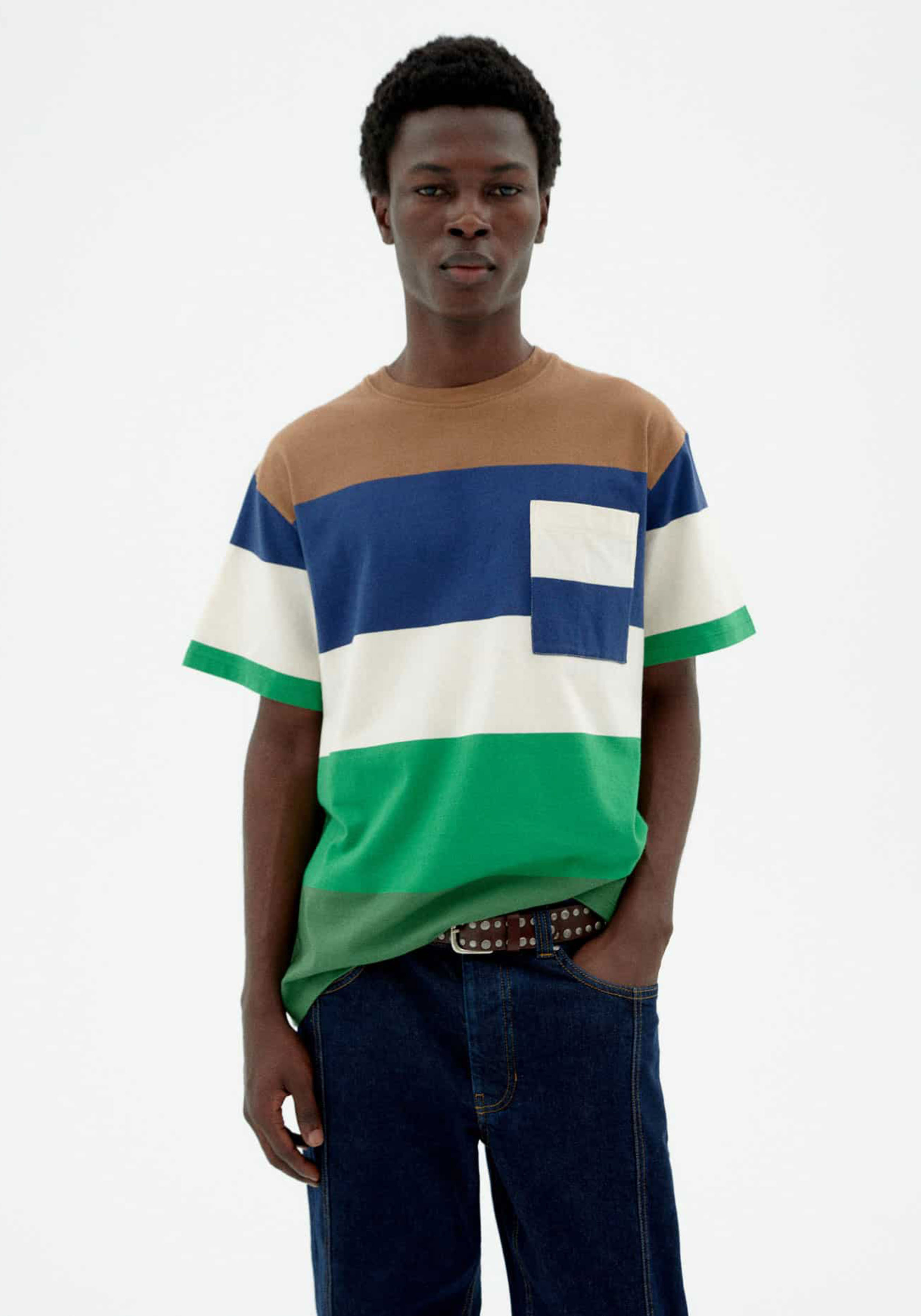 Thinking Mu T-Shirt Aaron Land Stripes