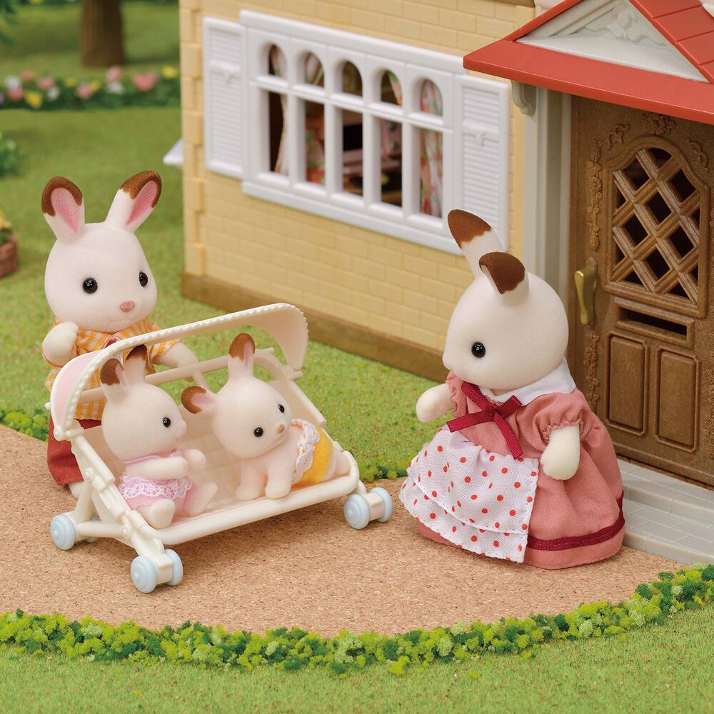 LA POUSSETTE TRIPLE - SYLVANIAN TOUT POUR BEBES
