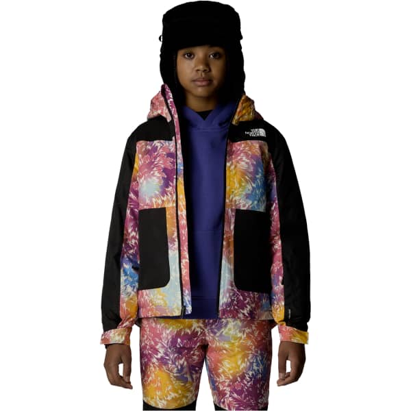 Veste de ski THE NORTH FACE G FREEDOM INSULATED JACKET RADIANT POPPY BLOWING WIND PRINT