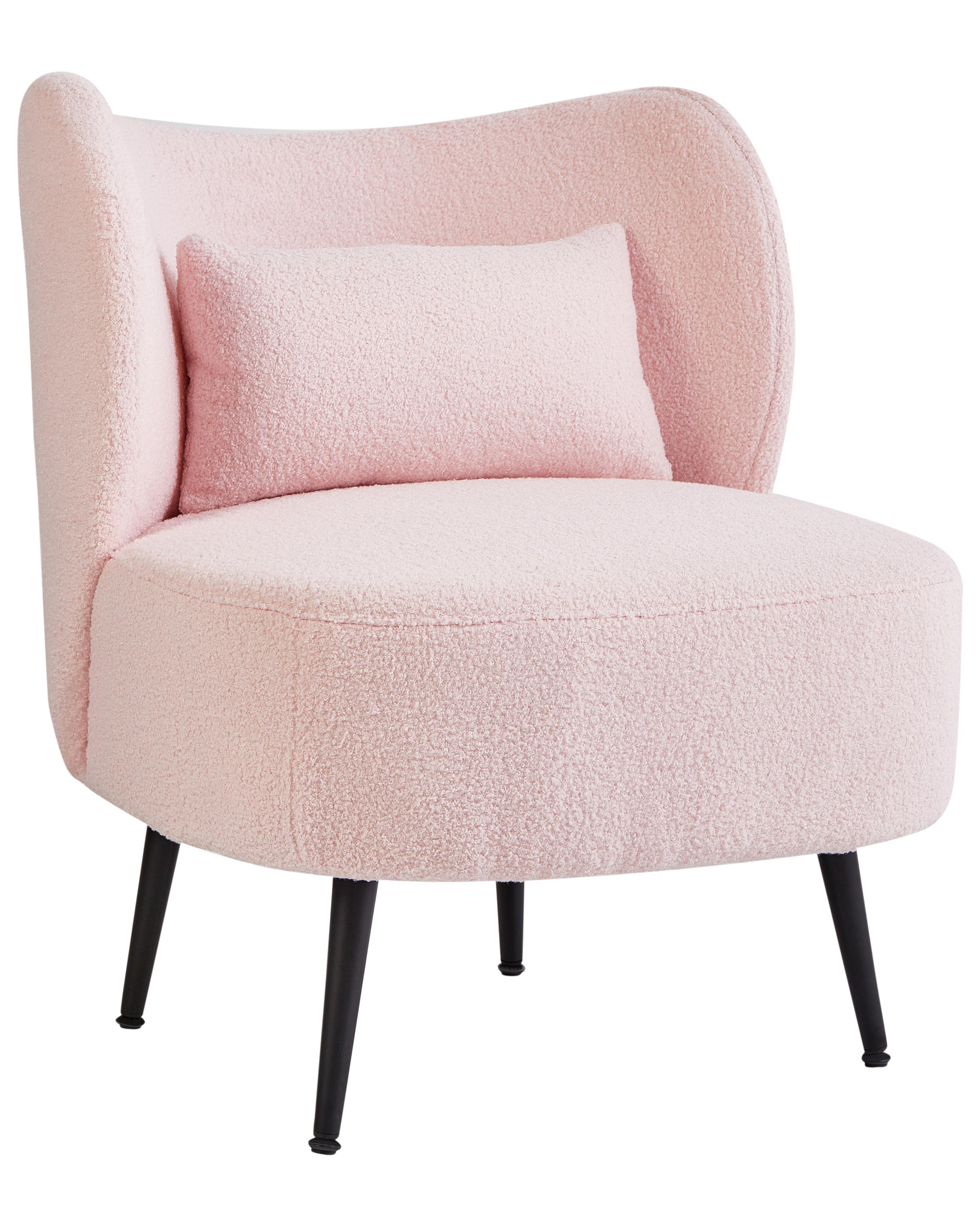 Fauteuil OTSBY Bouclé Pastelroze