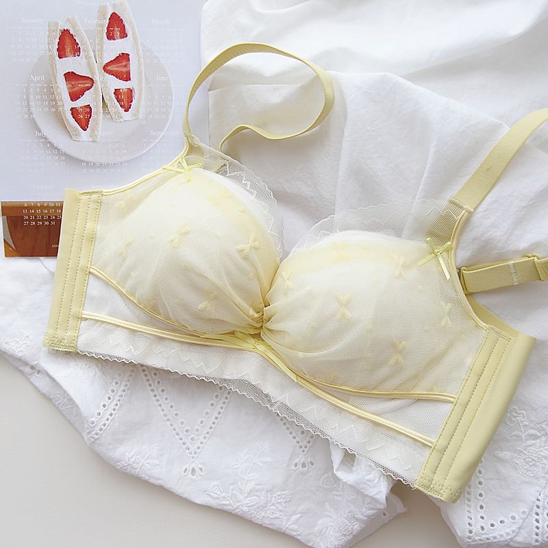 Nabla - Beha/slip/set met strikprint en kant