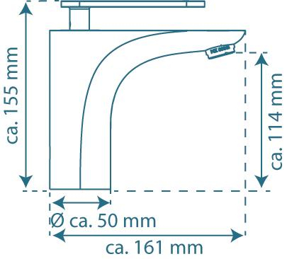 Schutte ORCA ééngreepsmengkraan wastafel, chroom