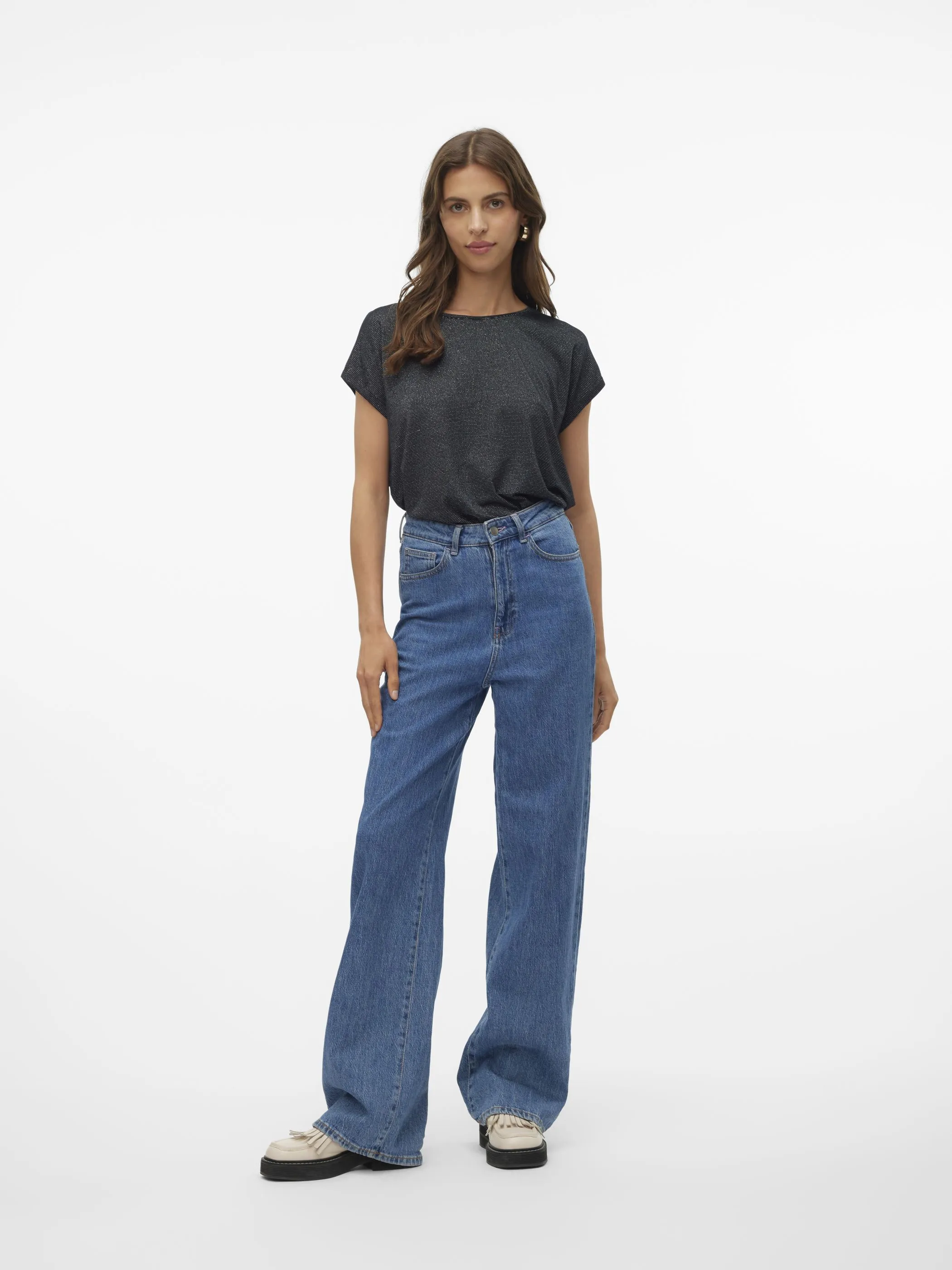 Vero ModaVMLAVA PLAIN SS TOP L Shirt