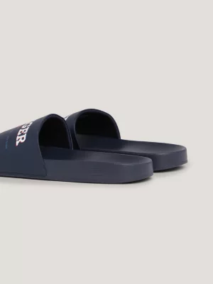 Chinelo de piscina com tira de logotipo