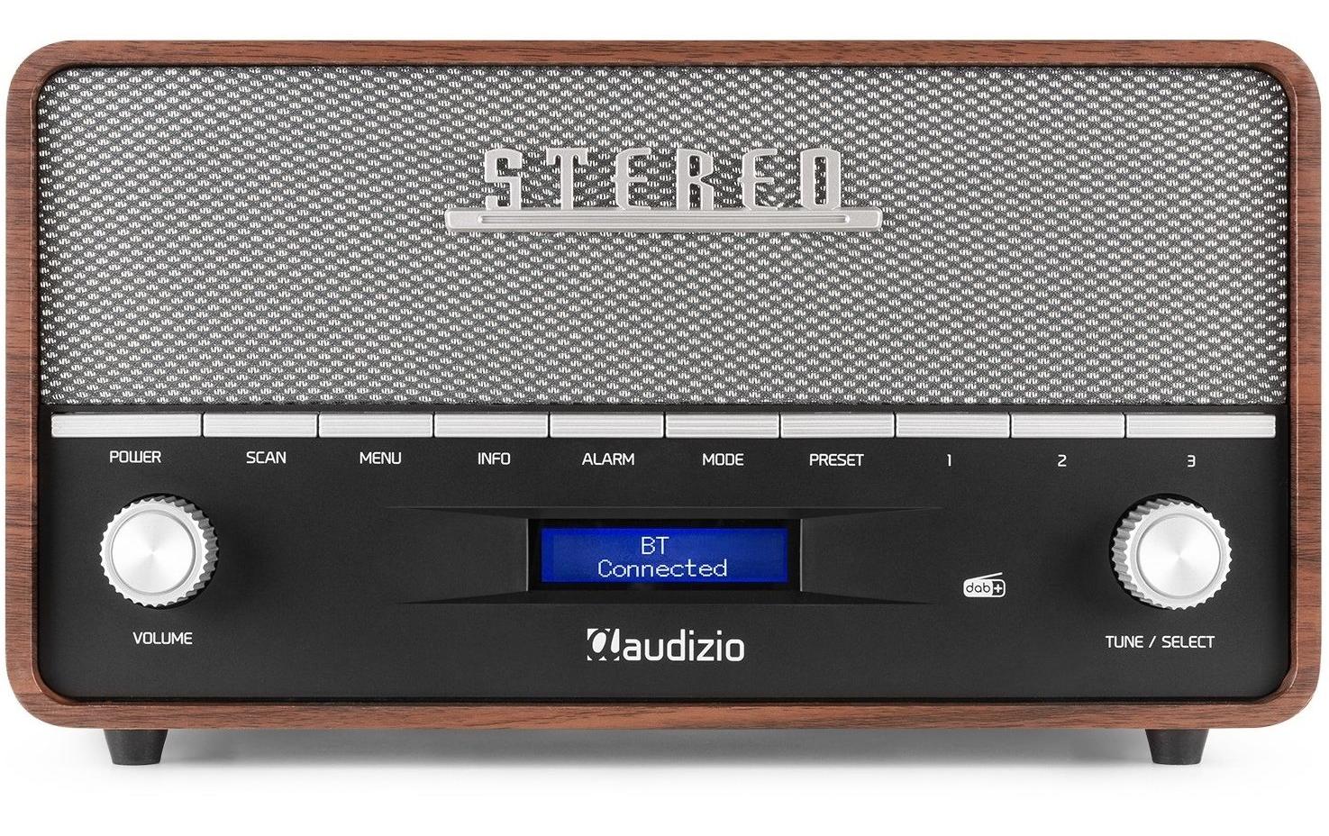 DAB+ Radio Corno GrauDigitalradio im Retro-Design mit Stereo-Lautsprechersystem und Senderspeicherung