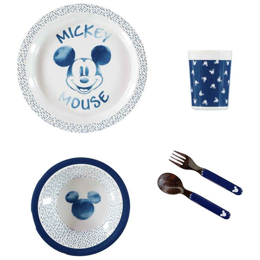 Coffret repas 5 pièces - Mickey Disney - Ecru