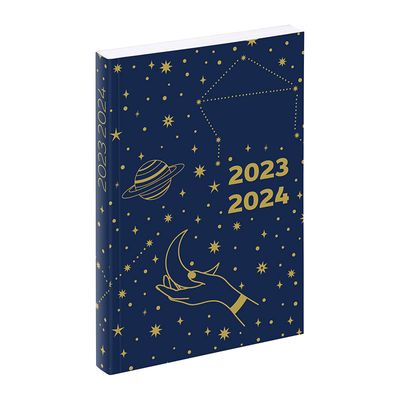 Agenda Astrologie - 1 jour par page - 12 x 17 cm - noir ou bleu - Exclusivité Bureau Vallée - Viquel