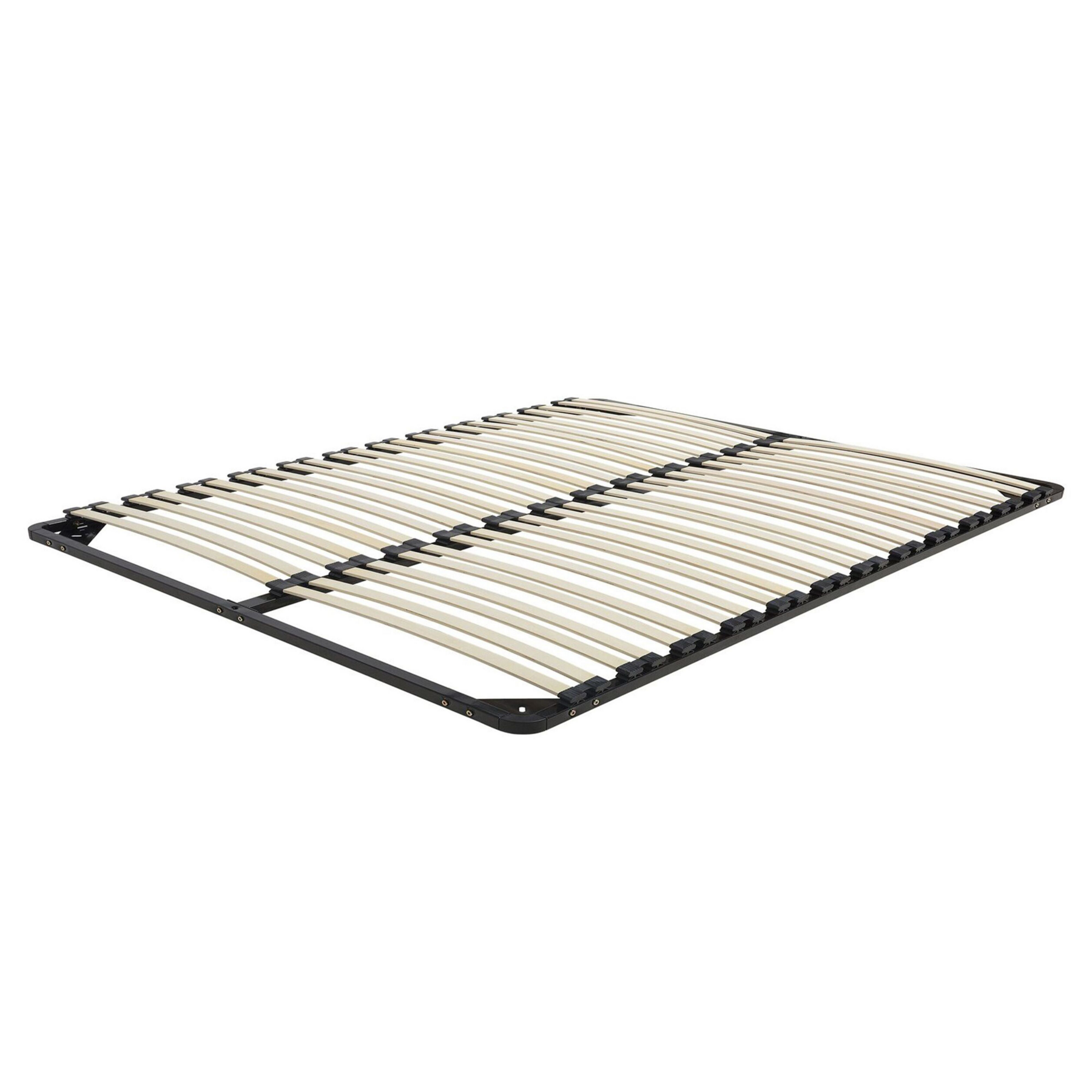 Beliani - COMBOURG - Lattenbodem - Zwart - 160 x 200 cm - Staal