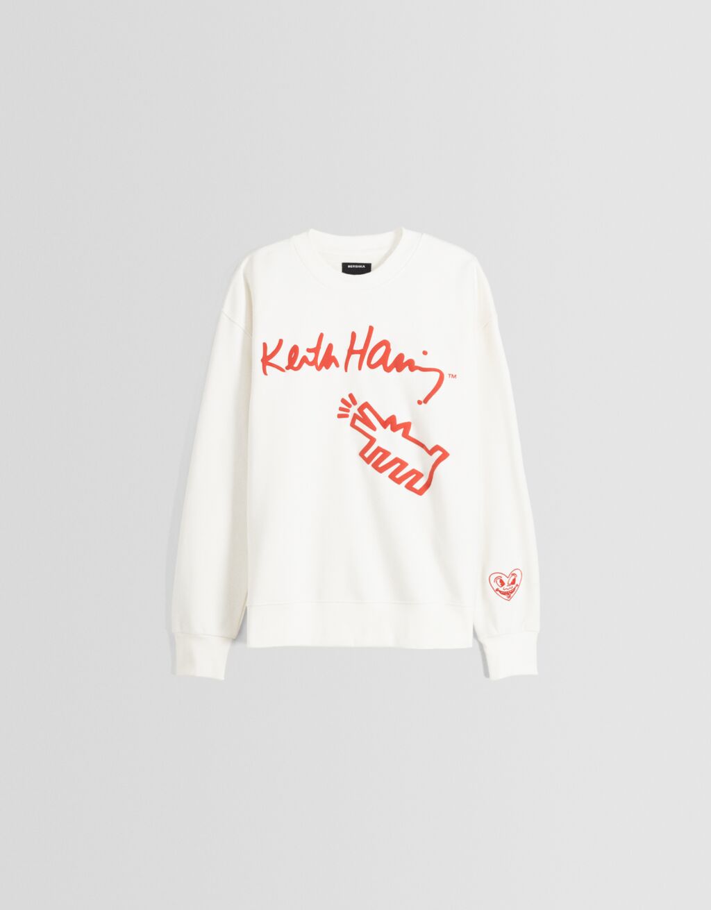 Moletom estampado de gola redonda Keith Haring